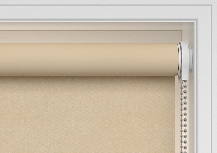 Flori Faux Suede (Blackout), Cream - Twist&Fit Roller Blind - Image 10
